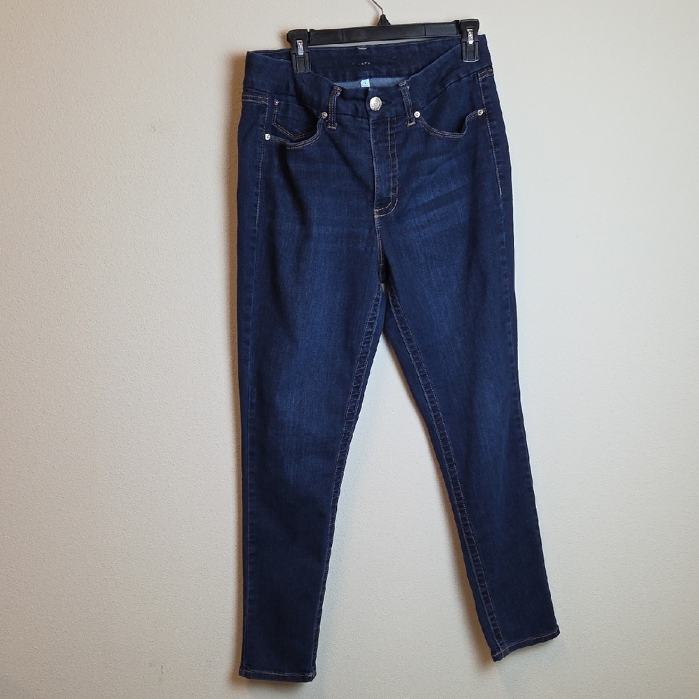 Seven7 Tummyless Women High-Rise Skinny Jeans - Dark Indigo Size 12